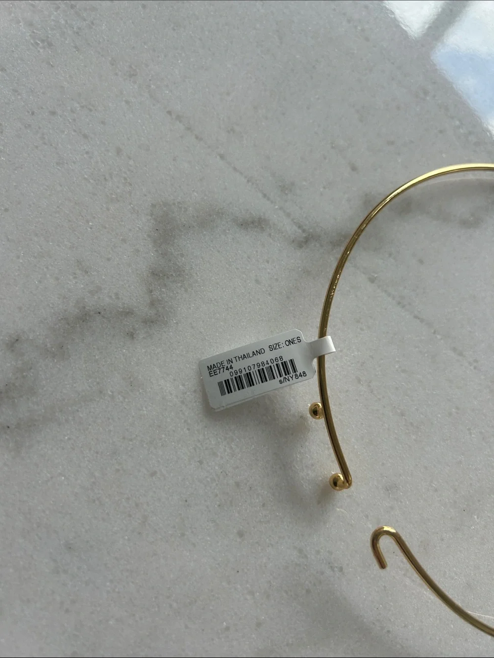 NWT Madewell Emerald-Cut Crystal Wire Choker Necklace - Picture 4 of 6